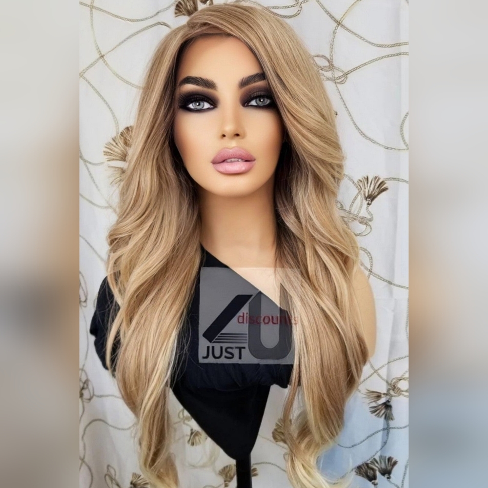 Wowfactor celebrity Blonde brown baylage hd lacefront